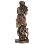 Euterpe, Muse of Music – Bronze-Finish Resin Statue – 23 cm – view 4