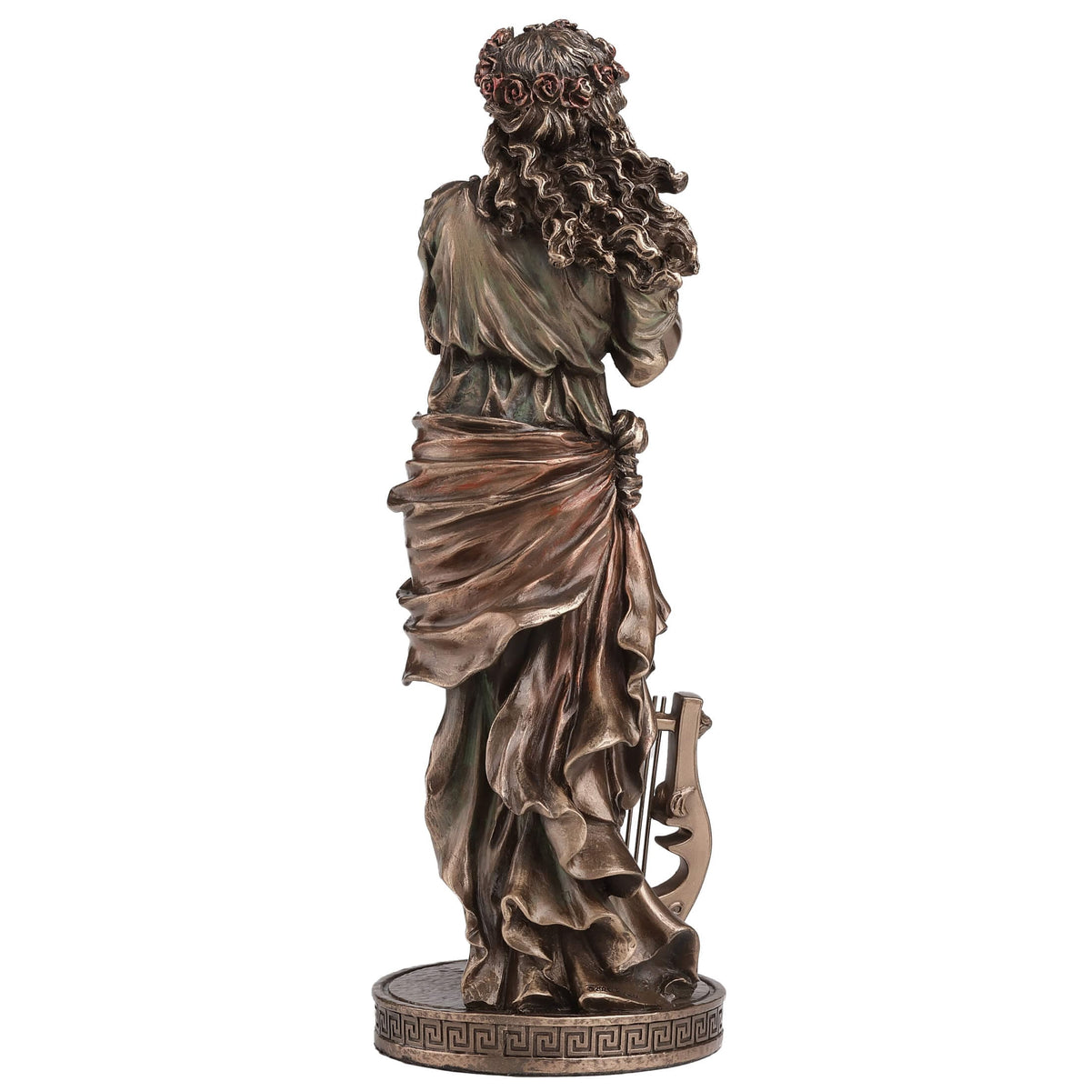 Euterpe, Muse of Music – Bronze-Finish Resin Statue – 23 cm – view 4