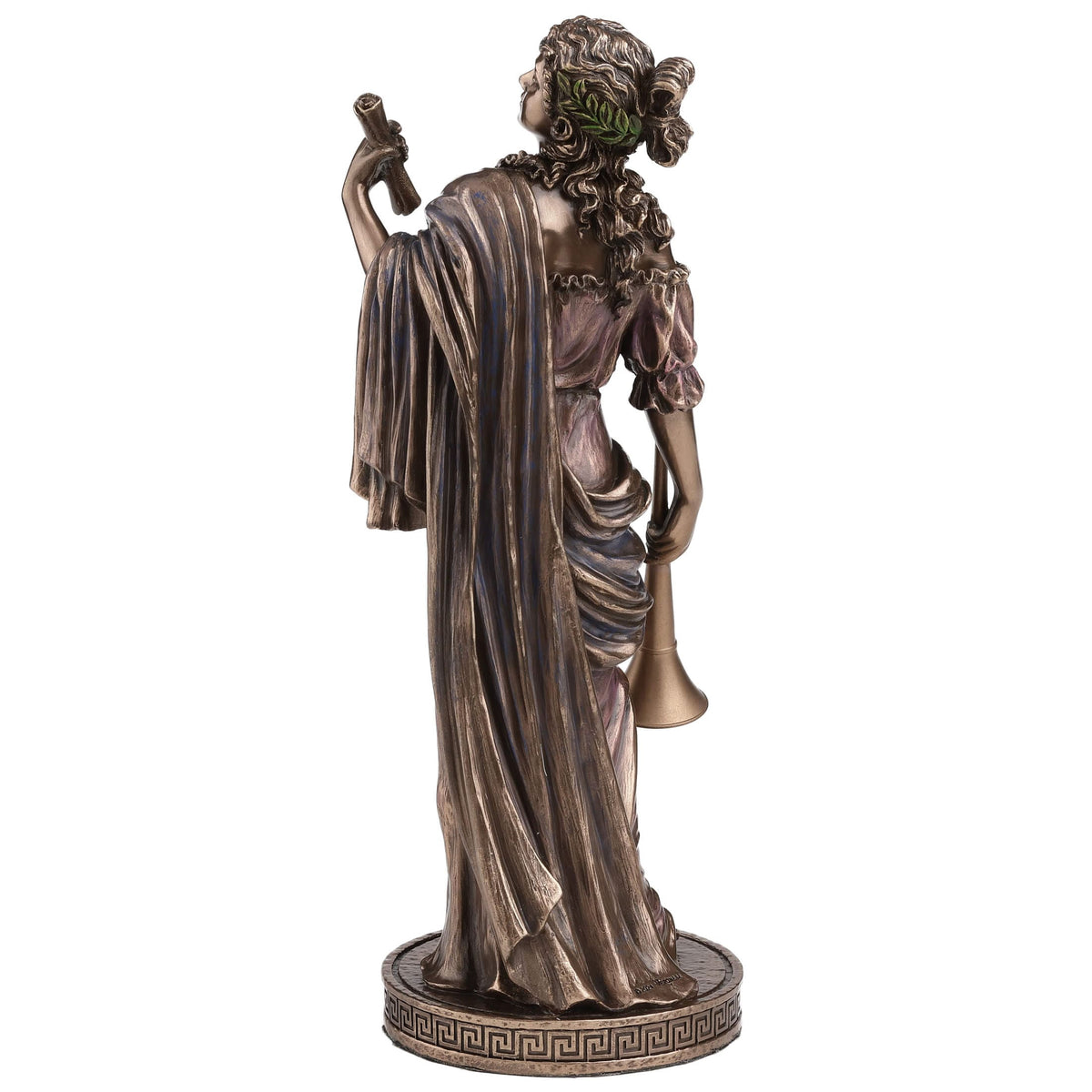Clio — Muse of History — Bronze-Finish Statue – 23 cm – view 4