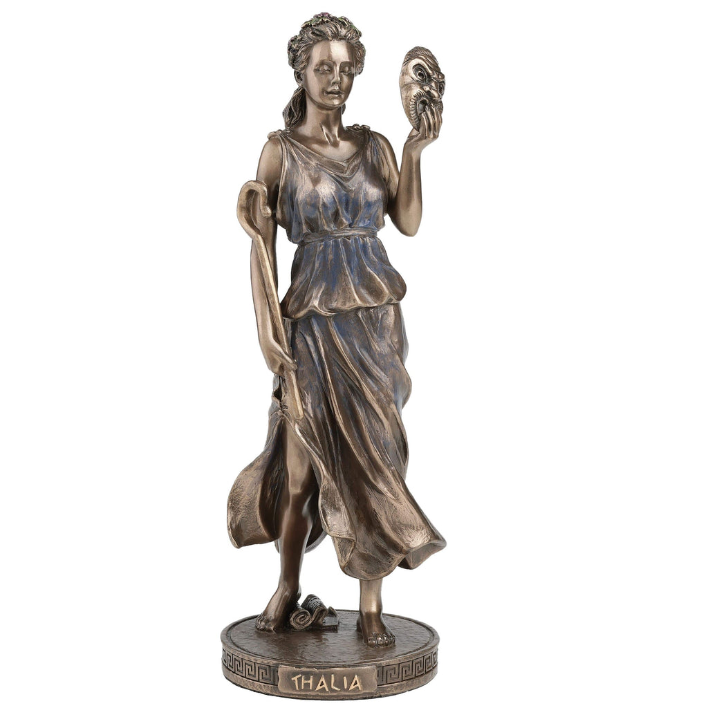 Thalia — Muse of Comedy — Bronze-Finish Statue, 23 cm – view 1