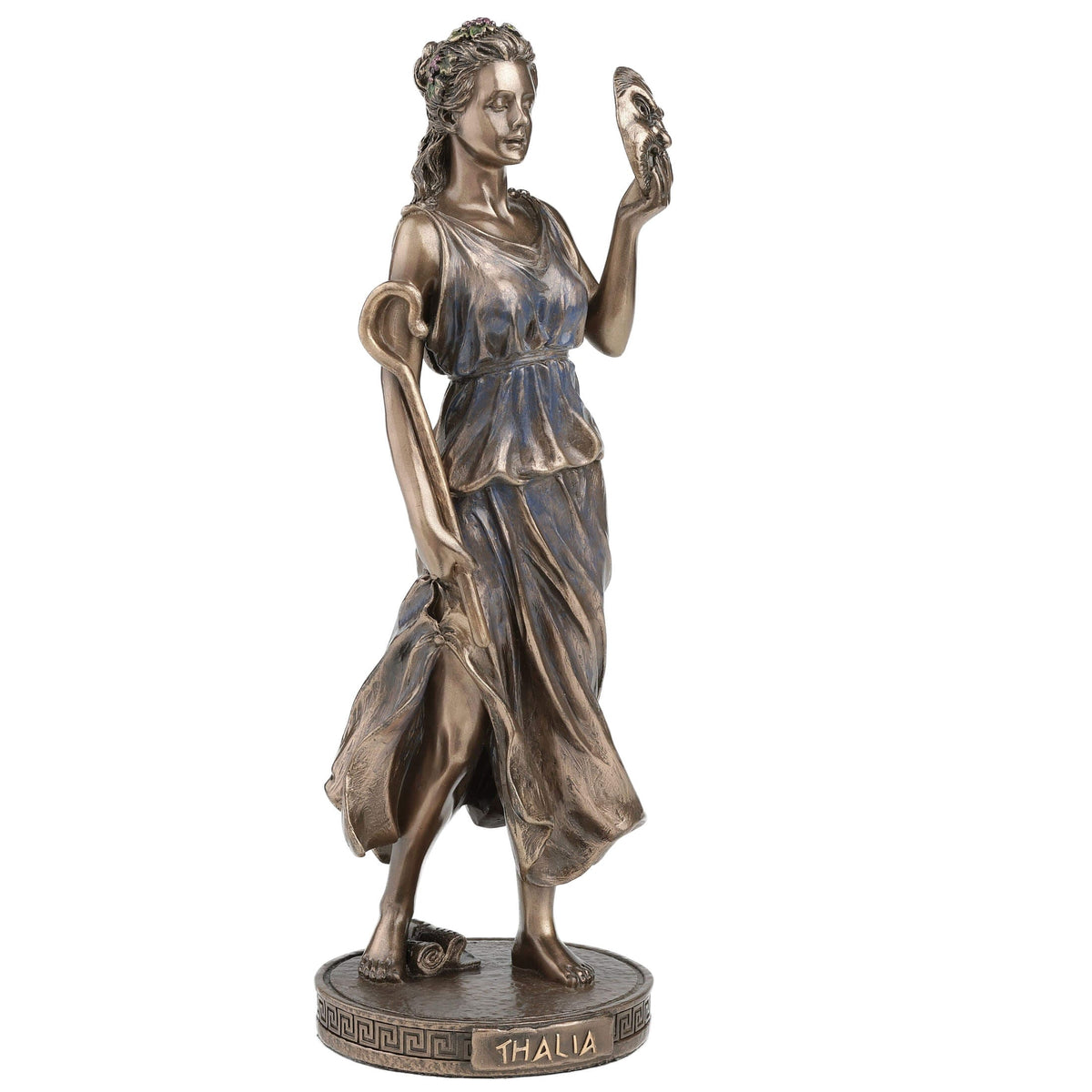 Thalia — Muse of Comedy — Bronze-Finish Statue, 23 cm – view 2