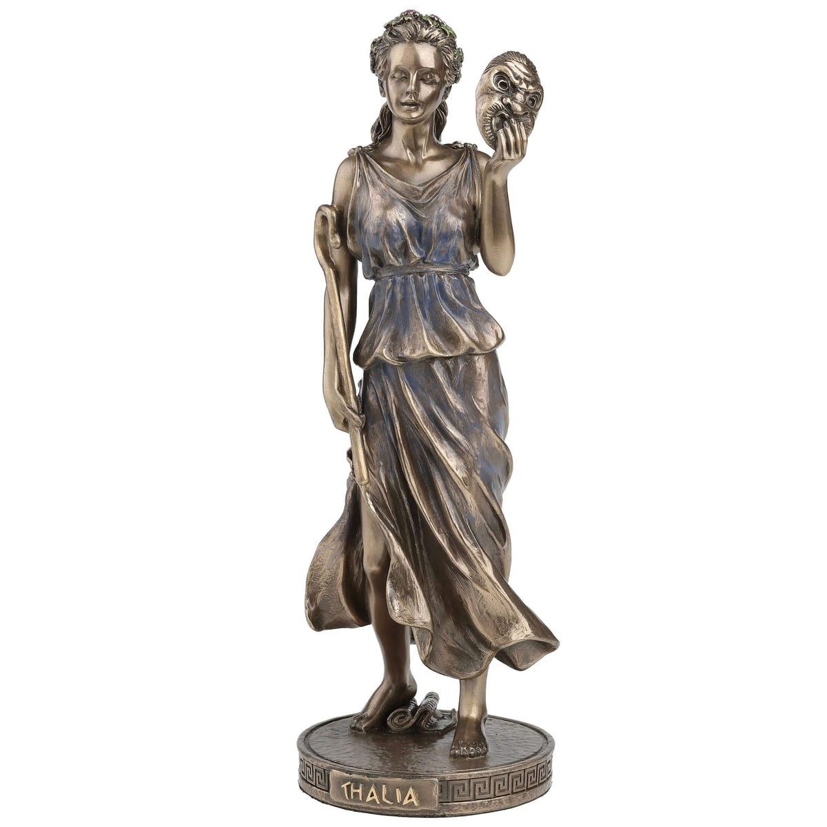 Thalia — Muse of Comedy — Bronze-Finish Statue, 23 cm – view 3