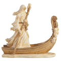 Charon, Ferryman of the Underworld – White and Gold Resin Statue – 9 × 8 cm – view 1