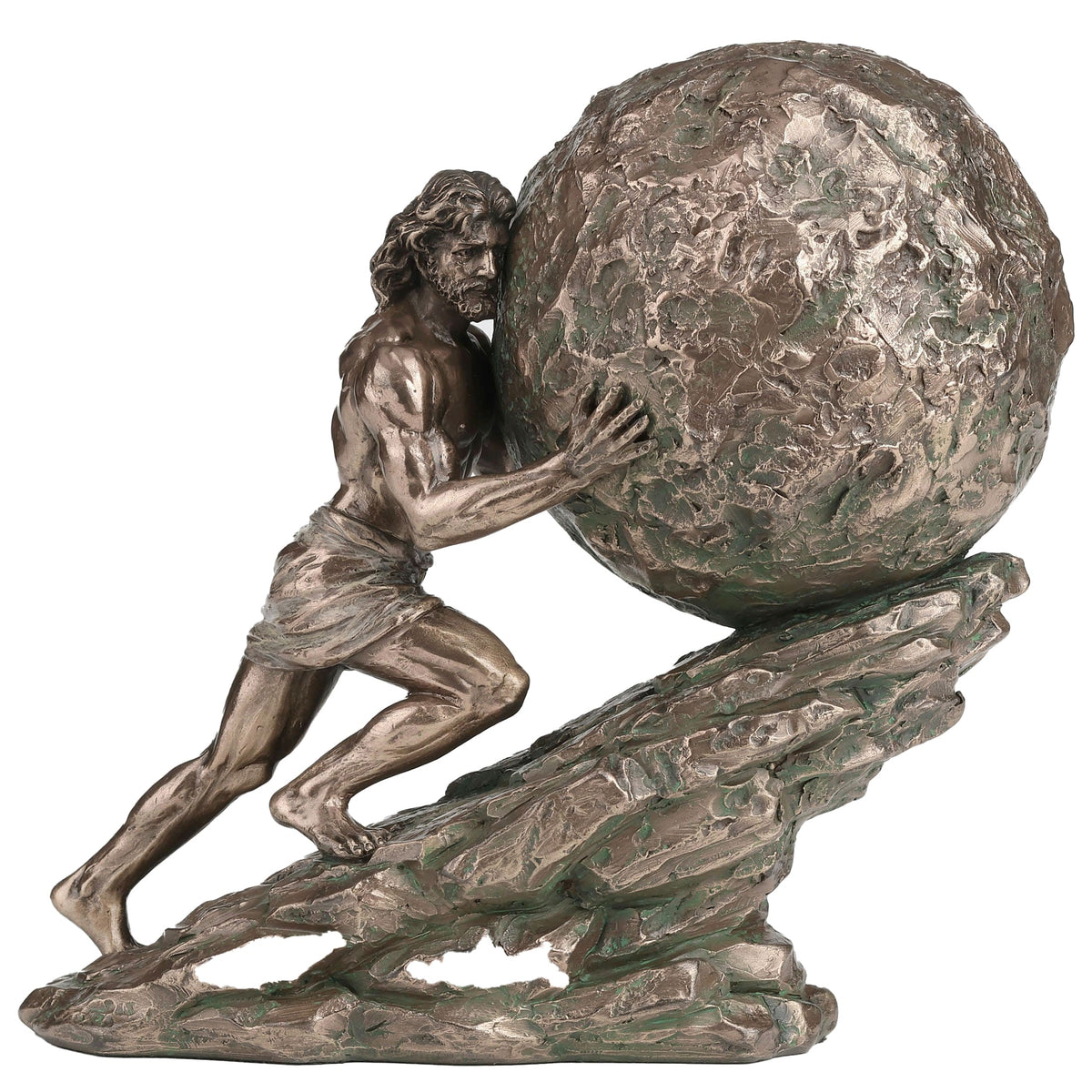 Sisyphus — Bronze-Finish Statue – 18 × 16 cm – view 1