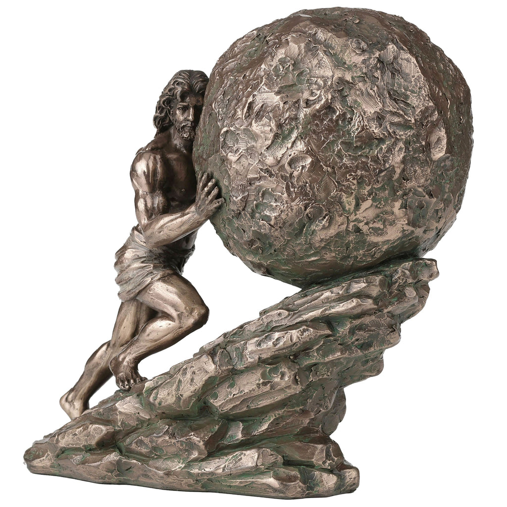 Sisyphus — Bronze-Finish Statue – 18 × 16 cm – view 2