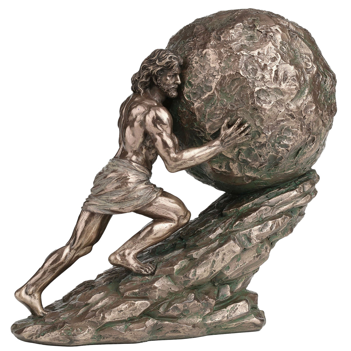Sisyphus — Bronze-Finish Statue – 18 × 16 cm – view 3