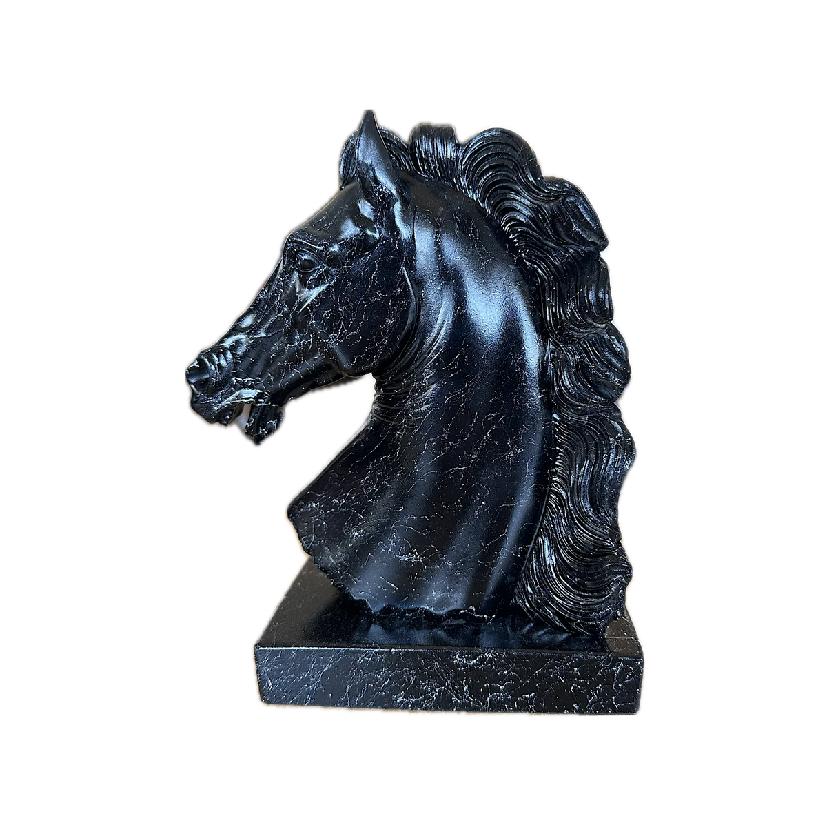 Horse Head – Black Statue – 18 cm – view 1