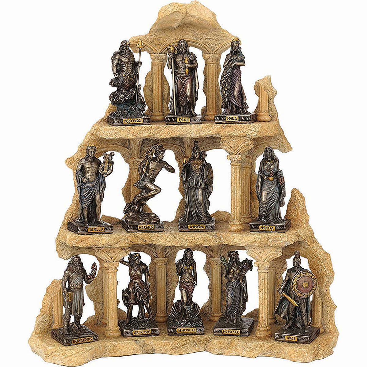 The Twelve Gods of Olympus with a Base — Bronze Finish Statue, 9.3 cm – view 1