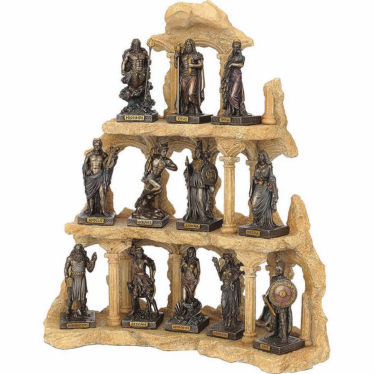 The Twelve Gods of Olympus with a Base — Bronze Finish Statue, 9.3 cm – view 2