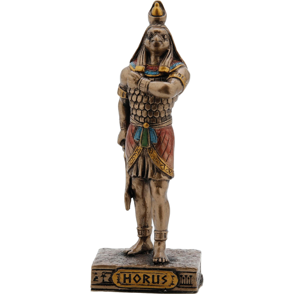 Horus, Egyptian God – Bronze-Finish Resin Statue – 8.8 cm – view 1