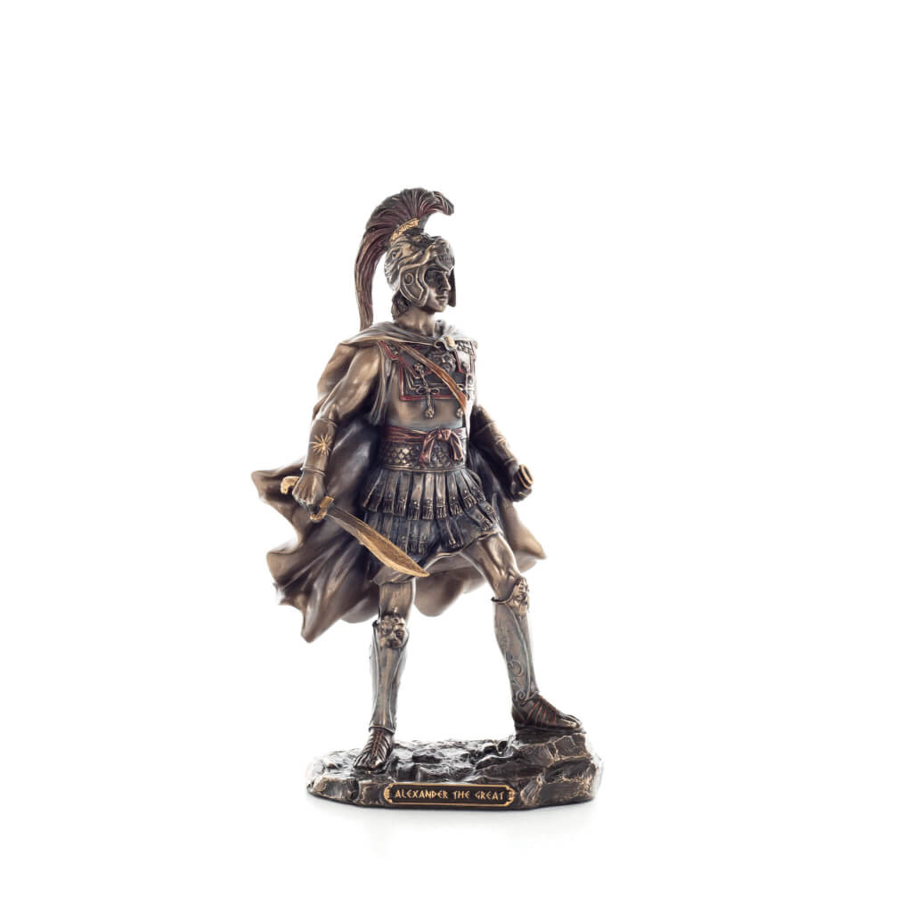 Alexander the Great — King of Macedon — Bronze Finish Statue, 24.8 cm – view 1