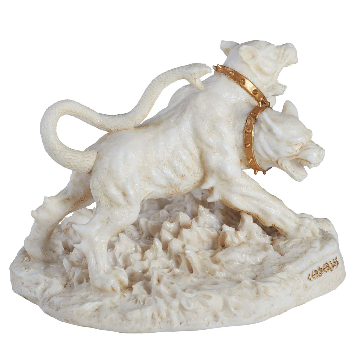 Cerberus — The Three-Headed Hound of Hades — White Statue, 11 cm – view 2