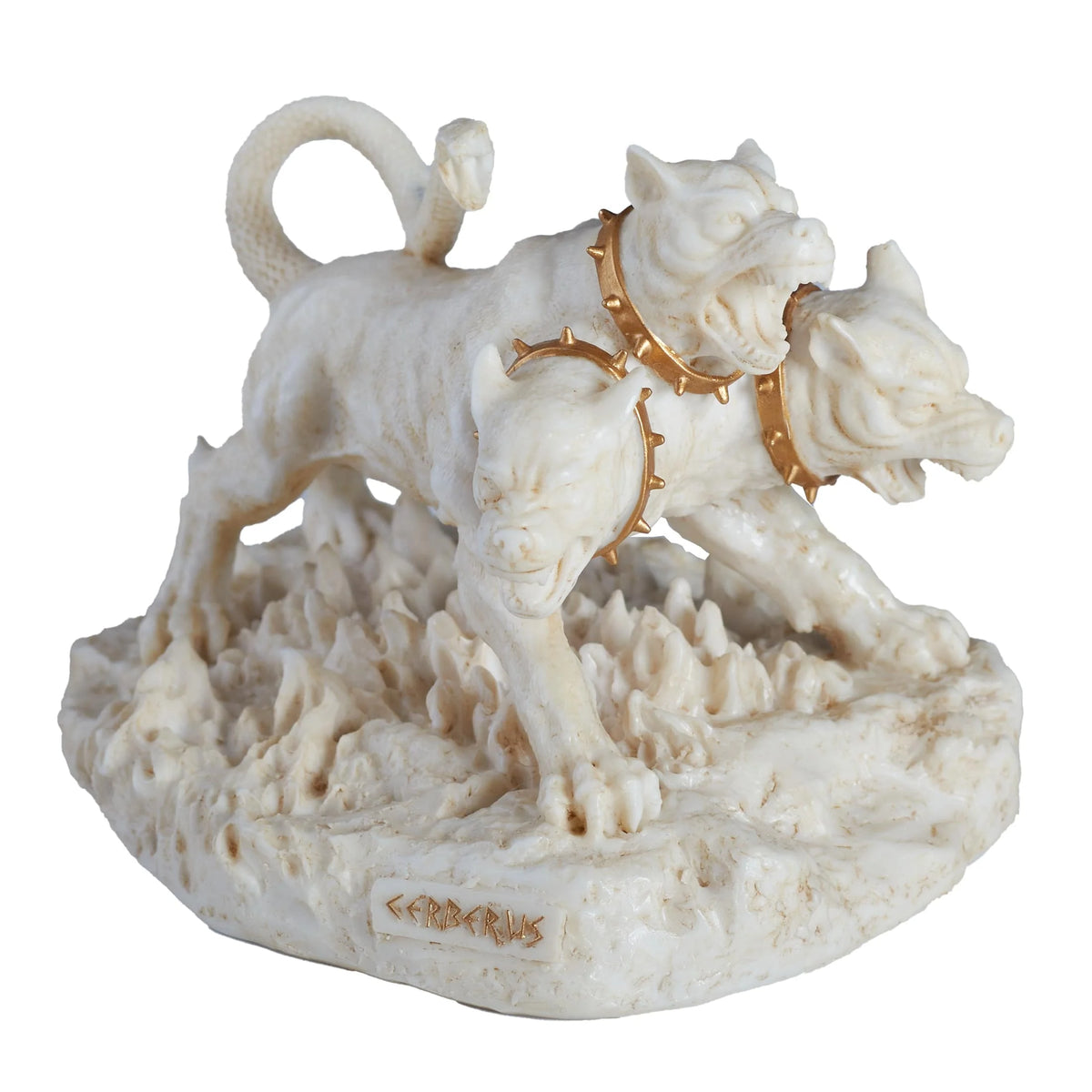 Cerberus — The Three-Headed Hound of Hades — White Statue, 11 cm – view 4
