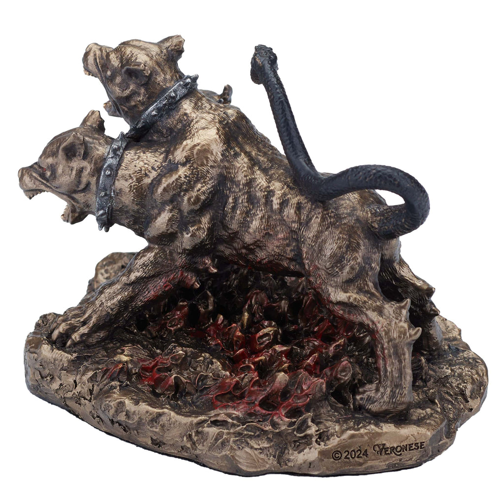 Cerberus – The Three-Headed Hound of Hades – Bronze-Finish Statue – 11 cm – view 3