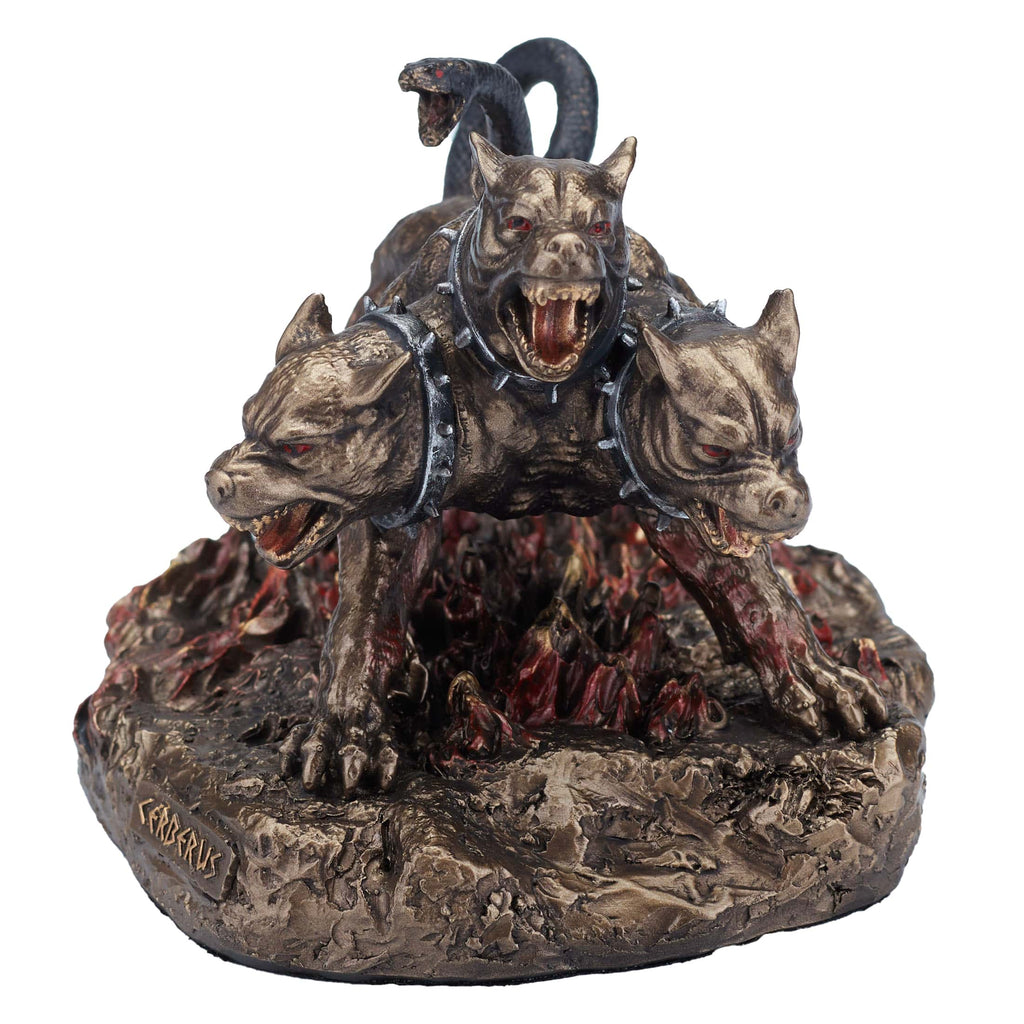 Cerberus – The Three-Headed Hound of Hades – Bronze-Finish Statue – 11 cm – view 4