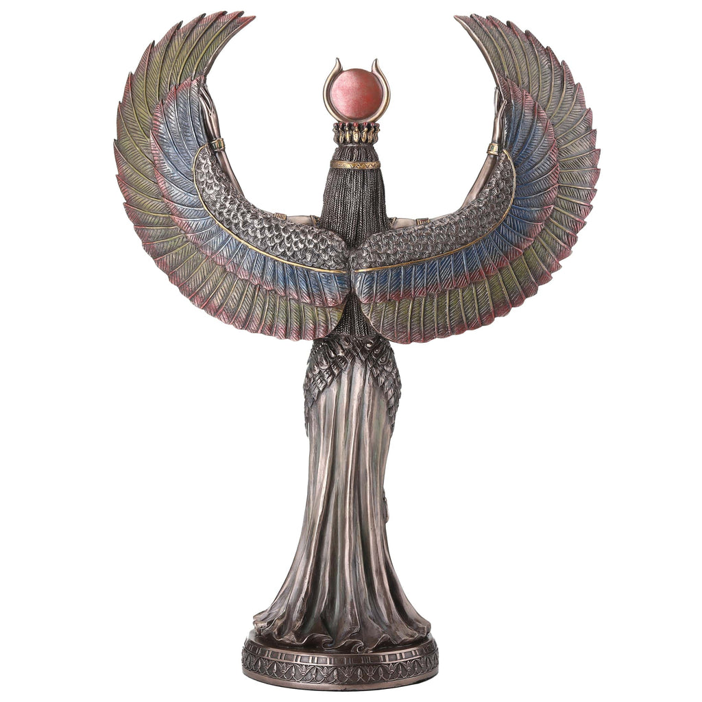 Isis, Egyptian Goddess – Bronze-Finish Resin Statue – 34 cm – view 3