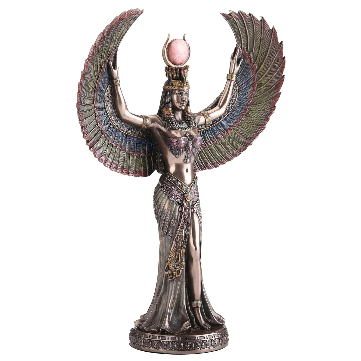 Isis, Egyptian Goddess – Bronze-Finish Resin Statue – 34 cm – view 4