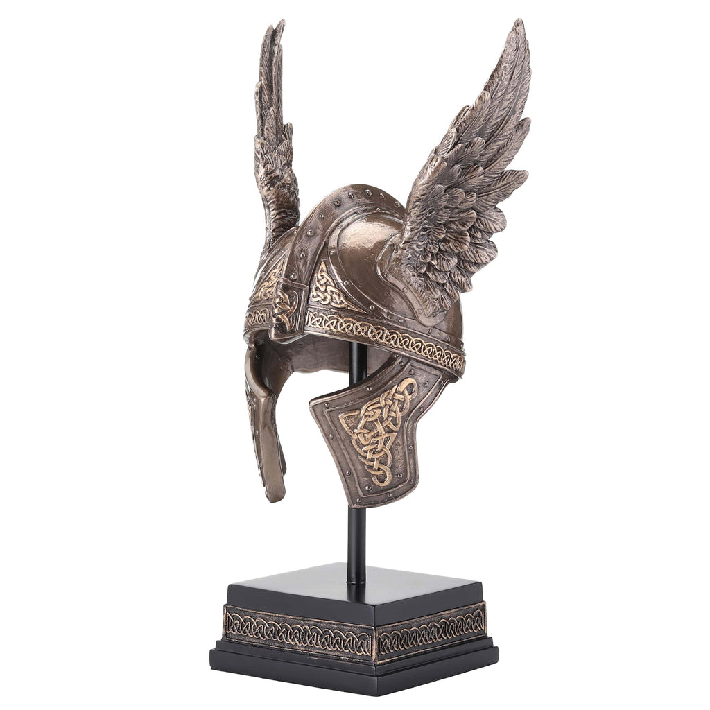 Odin’s Winged Helmet — Bronze-Finish Decorative Helmet – 24 cm – view 2