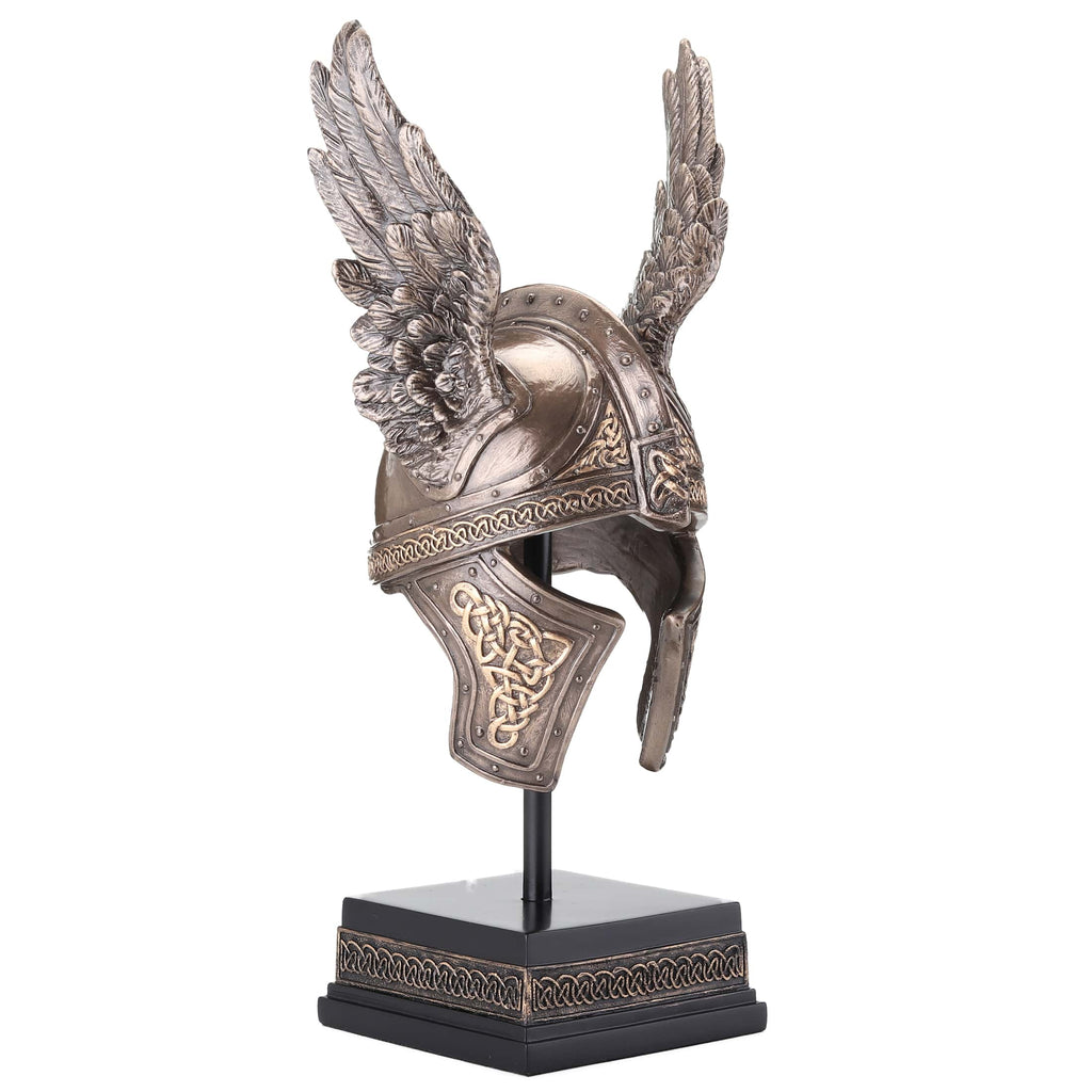 Odin’s Winged Helmet — Bronze-Finish Decorative Helmet – 24 cm – view 4