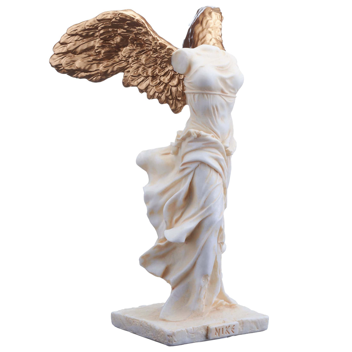 Nike – The Winged Goddess – White and Gold Statue – 14 cm – view 4