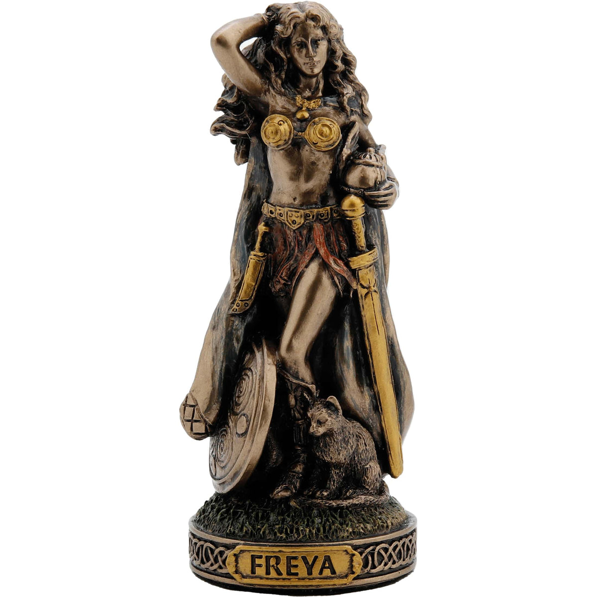 Set of 12 Norse Gods with a Display Stand — Bronze Finish Statue – view 7
