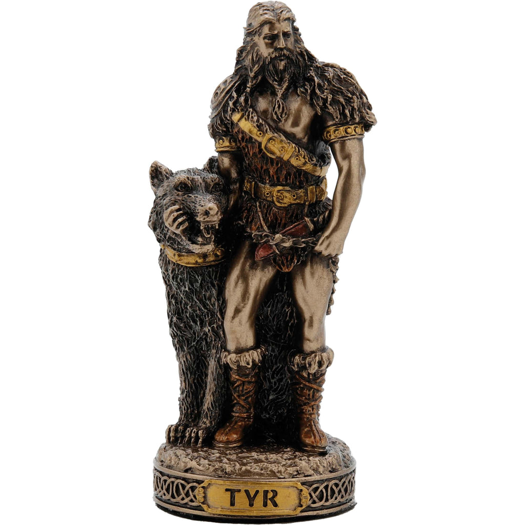 Set of 12 Norse Gods with a Display Stand — Bronze Finish Statue – view 8