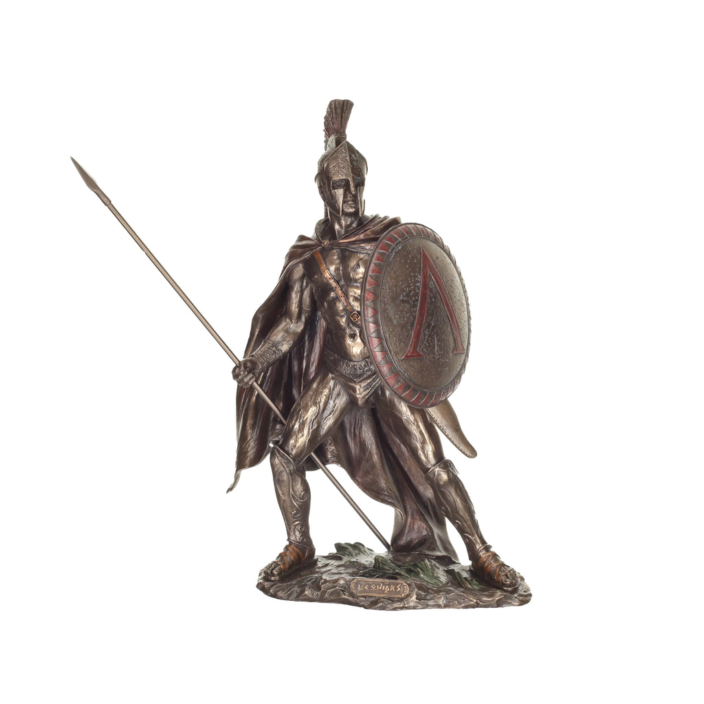 Leonidas – King of Sparta – Bronze-Finish Statue – view 1