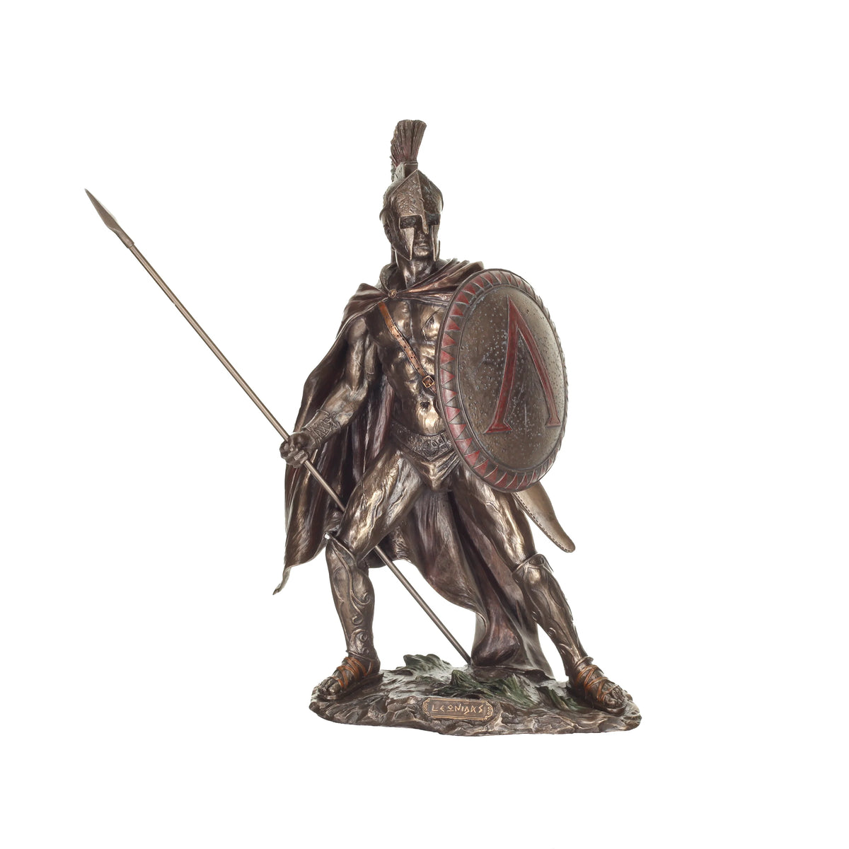 Leonidas – King of Sparta – Bronze-Finish Statue – view 1